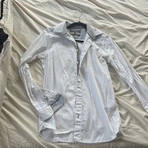 Ted baker white textured button up